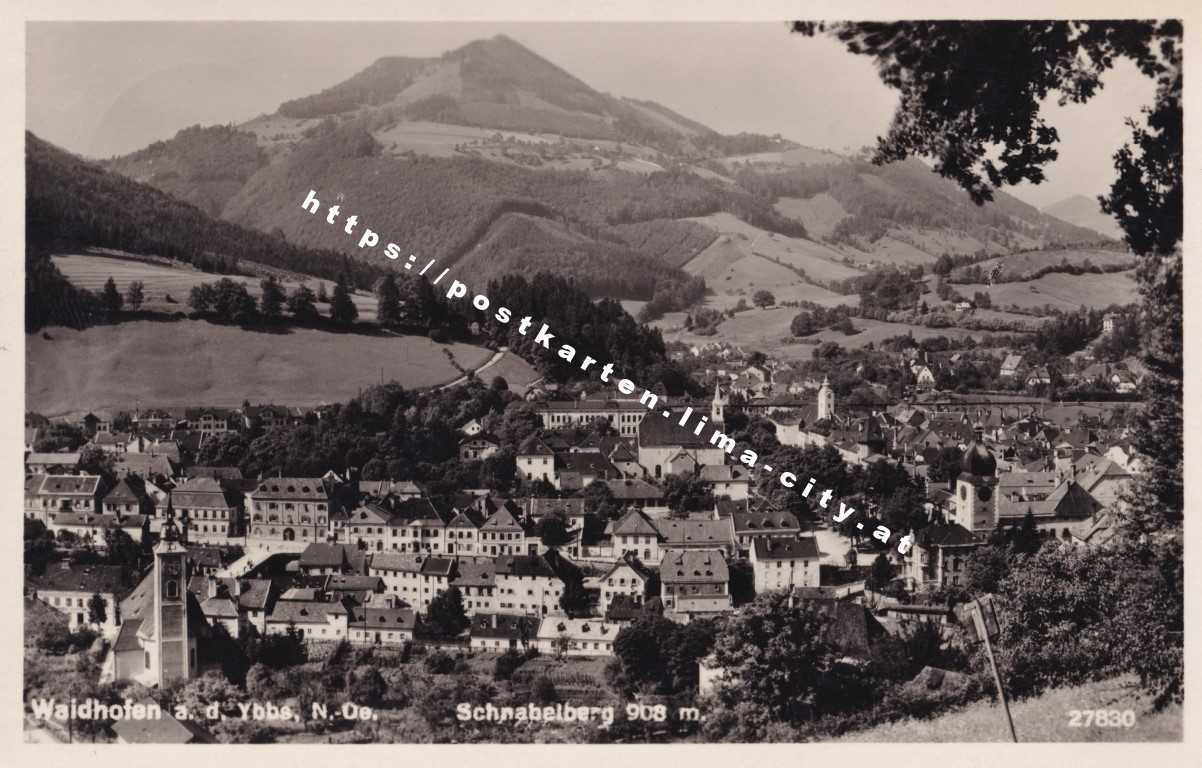 Waidhofen an der Ybbs mit Schnabelberg 1930